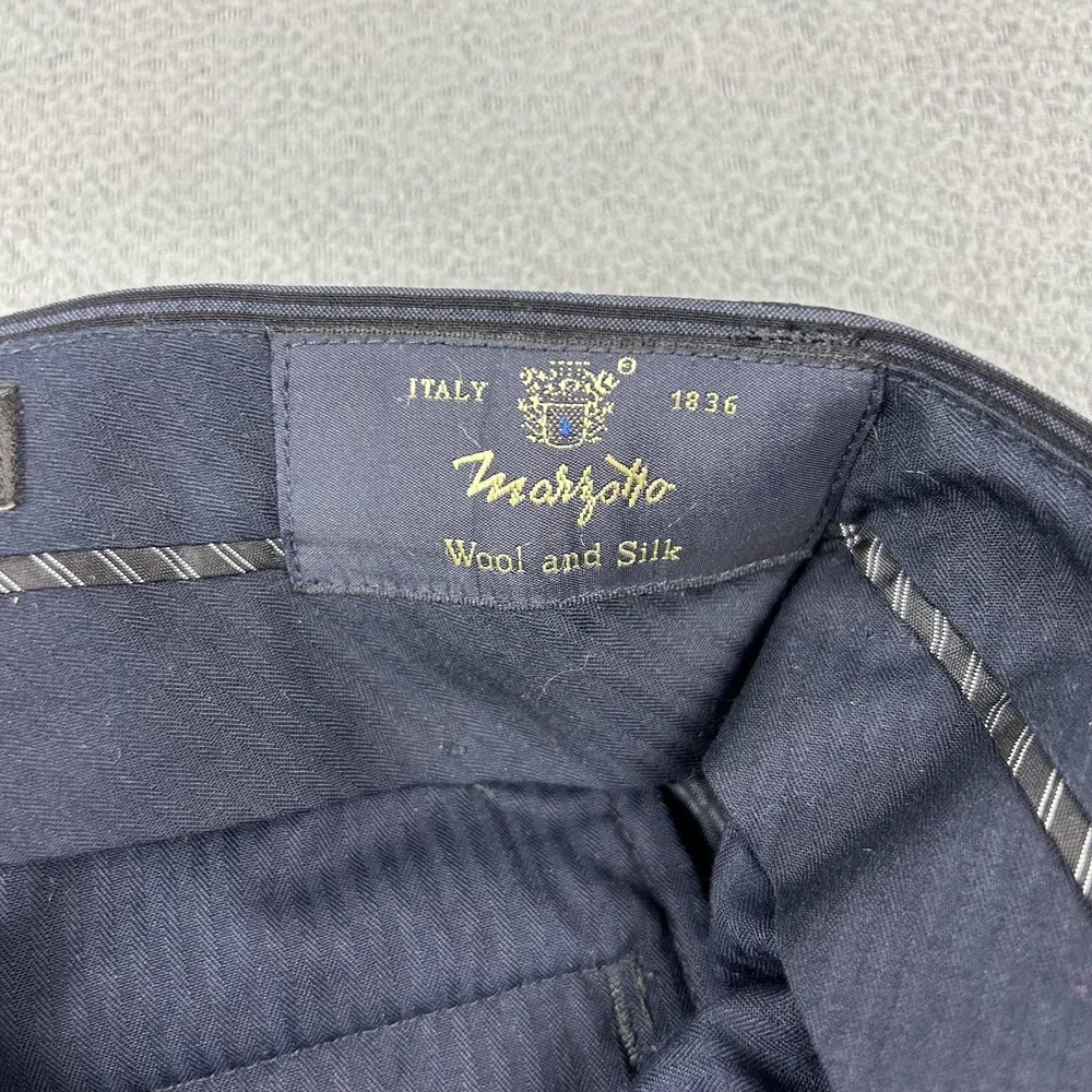 Banana‎ Republic Pants Mens 36x32 Charcoal Pinstripe Slim Fit Marzotto Wool Silk